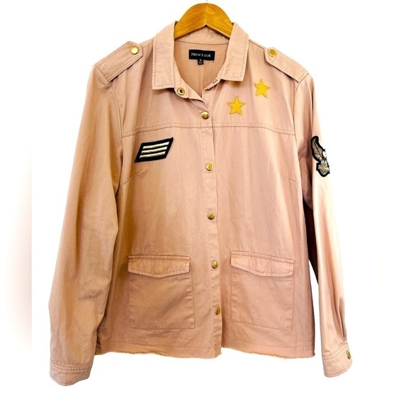 Jackets & Blazers - New Look Military Star Pink Utility Jacket